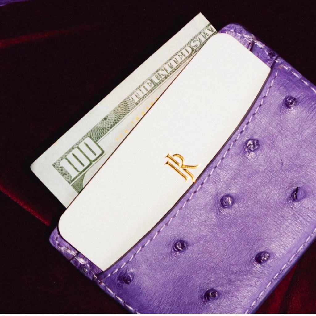 Lillian Wallet Ostrich Bellflower